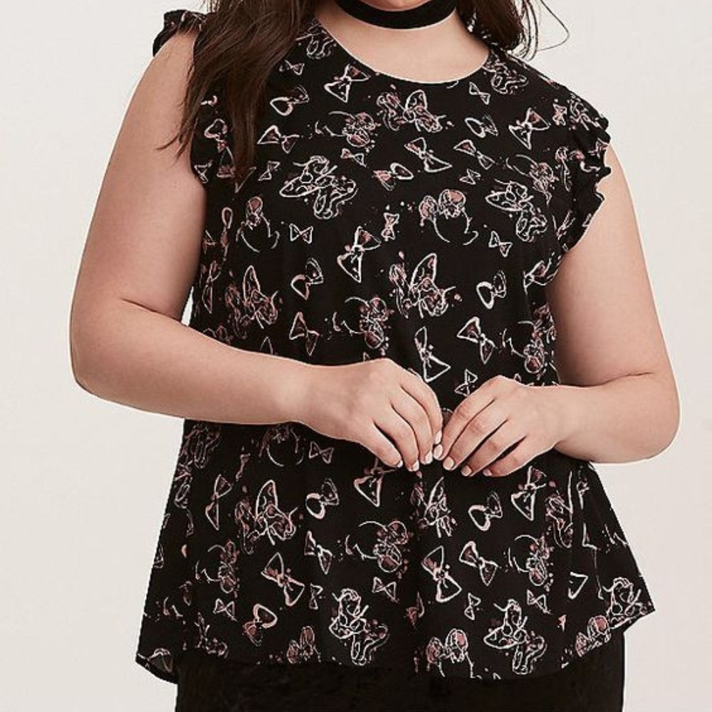 NWT 6X Disney Minnie Mouse Bow Print Challis Tank